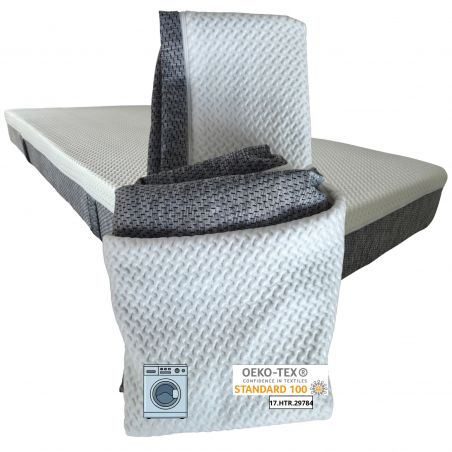 Potah na matraci CLASSIC 90x200 (16–22 cm) se zipem po obvodu, protiskluzový, s madly, praní 40 °C | Natalia Spzoo