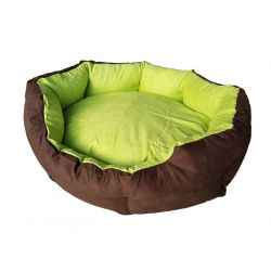Legowisko dla psa Nora - rozmiar L - zielono-brązowy
