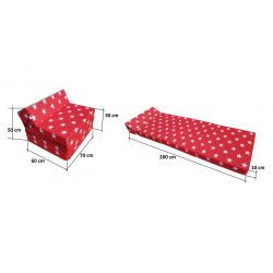 Fotel materac składany 200x70x10 cm -  007
