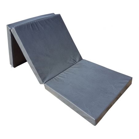 Materac składany skajowy 195x65x8 cm  szary