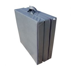 Materac składany skajowy 195x65x8 cm  szary