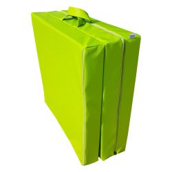 Materac składany skajowy 195x65x8 cm  zielony