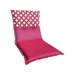 Dwustronny materac poduszka na fotel krzesło ogrodowe z niskim oparciem 2863402