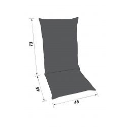 Dwustronny materac poduszka na krzesło fotel ogrodowy z wysokim oparciem 1516101