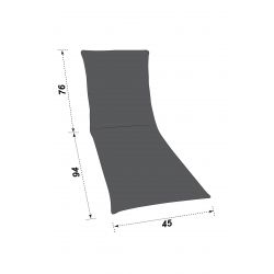 Dwustronny materac poduszka na leżak ogrodowy 2863404