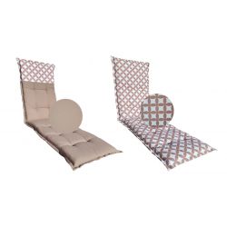 Dwustronny materac 190 x 55 cm na leżankę łóżko ogrodowe 2863605