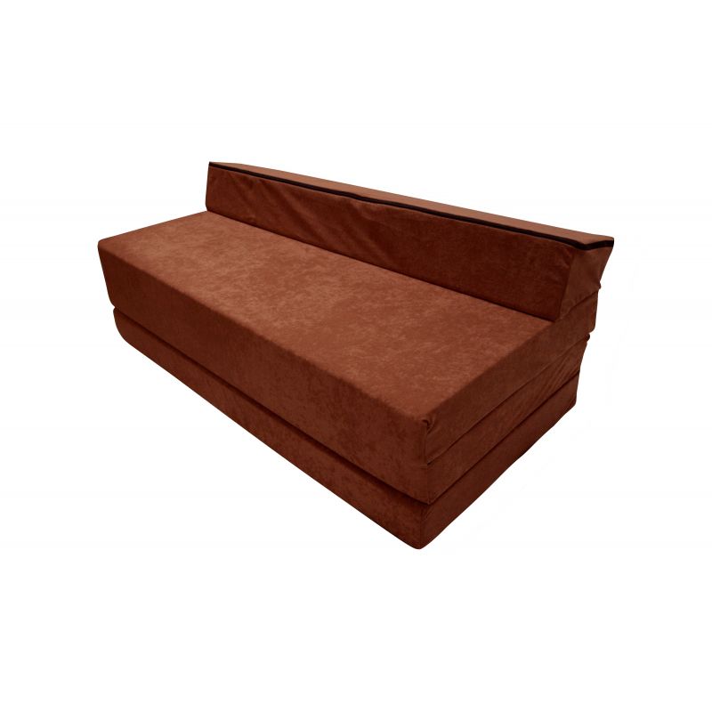 Natalia Spzoo - Skládací matrace - Pěnová pohovka 200 x 120 x 10 cm - 1000 Světle hnědý