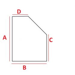 Materac 8 cm z pianki PU na wymiar, ścięty róg