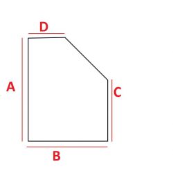 Materac Visco 14 cm na wymiar, ścięty róg do kampera przyczepy łóżka