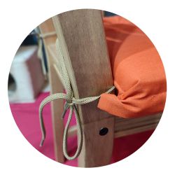 Polštáře na židle 40x40x3 cm 002 - sada 2 kusů