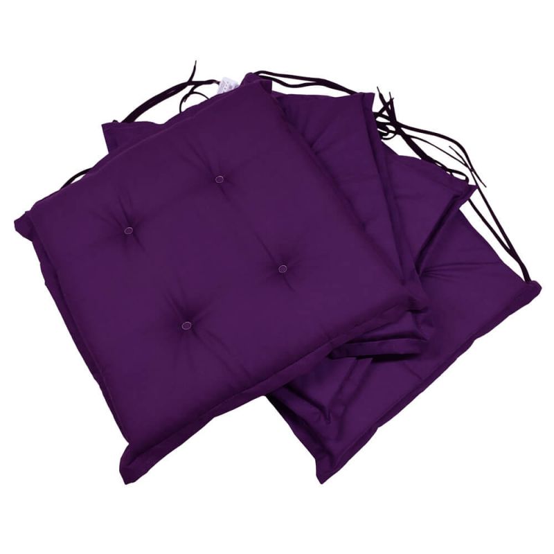 Polštáře na židle 40x40x3 cm 001 - sada 4 kusů