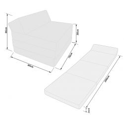 Natalia Spzoo - Skládací matrace - Pěnové křeslo 200 x 70 x 10 cm pro klidný spánek  - C901