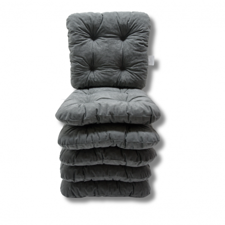 Sada 6 prošívané polštáře na židle - 1008