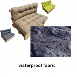 Polštář, prošívaná matrace na zahradní sezení z palet ZELENÁ