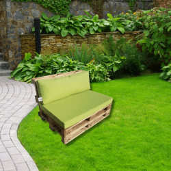Polštář, opěrná matrace z palet na zahradu se zipem  CELADONOVÁ