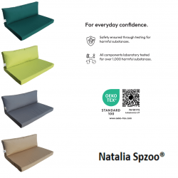 Polštář, matrace na zahradní sezení z palet se zipem ZELENÁ