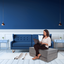 Skládací matrace 195 x 65 x 8 cm - Šedý 1008