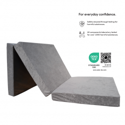 Skládací matrace 195 x 65 x 8 cm - Šedý 1008