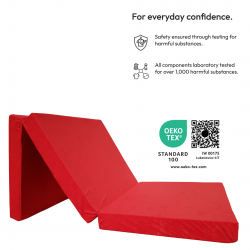 Skládací matrace 195 x 65 x 8 cm - Červený 3100