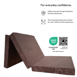 Skládací matrace 195 x 65 x 8 cm - Hnědý 1021