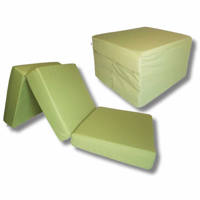 Skládací matrace Lux cube 195 x 75 x 15 cm + taška - Seledyn