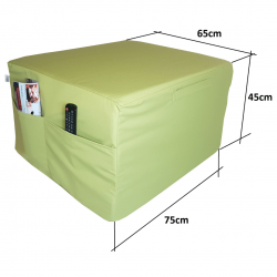 Skládací matrace Lux cube 195 x 75 x 15 cm + taška - Seledyn