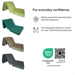 Skládací matrace Lux cube 195 x 75 x 15 cm + taška - Seledyn