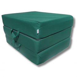Materac składany Lux 195 x 75 x 15 cm zelená
