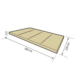 Skládací matrace Natalia Spzoo 180x120x8 cm 0001 Černý