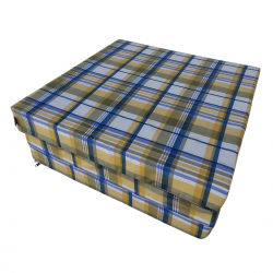 OUTLET Skládací matrace 195x65x8 cm - Kostkovaný vzor