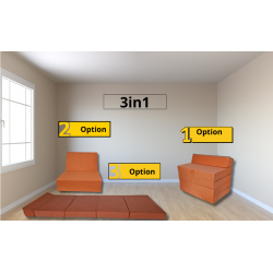 Natalia Spzoo - Skládací matrace - Pěnové křeslo 195 x 70 x 10 cm - 1333